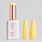 BEMI Creami SS02 Whip Happens gel polish bottle and yellow swatches