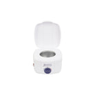 Satin Smooth Single Wax Warmer open view showing the warming well and hinged lid