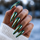 BEMI Supernova Chrome shown on long coffin nails