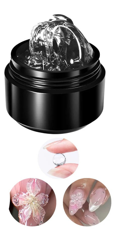 Coconoir Beauty 3D Clear Molding Gel 15ml nail polish bottle and colour swatch