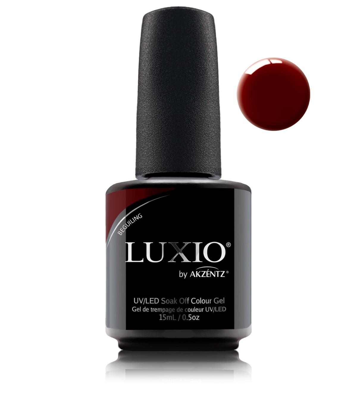Akzentz Luxio Beguiling 15 mL color gel bottle with swatch