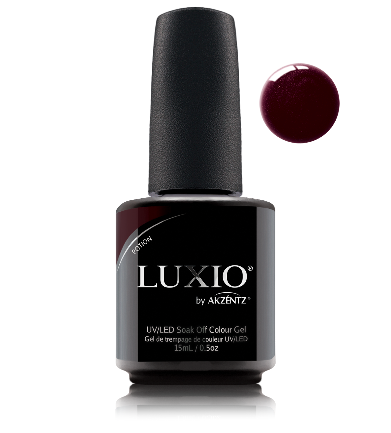 Akzentz Luxio Potion 15 mL color gel bottle with swatch