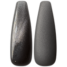 Glossy and matte Deep charcoal gray nail swatches for BEMI Cat Eye Goddess.