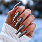 BEMI Cat Eye Goddess nails in a color photo.