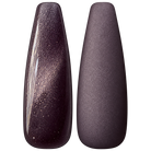 Glossy and matte Muted violet purple nail swatches for BEMI Cat Eye Skyler.