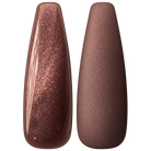 Glossy and matte Warm rose brown nail swatches for BEMI Cat Eye Stardust.
