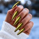 BEMI Chrome Halo nails in a color photo.