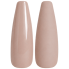 Glossy and matte sheer beige nude nail swatches for BEMI Creami Barely SN05.