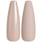 Glossy and matte warm sandy beige nail swatches for BEMI Creami Biscotti N02.