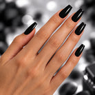 BEMI Creami Blackout B01 nails in a color photo.