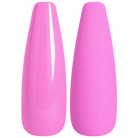 Glossy and matte vivid orchid pink nail swatches for BEMI Creami Daydream O02.