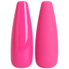 Glossy and matte vivid candy pink nail swatches for BEMI Creami Dough You Love Me SS01.