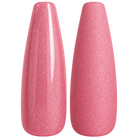 Glossy and matte sparkling hot pink nail swatches for BEMI Creami Glitterati O28.