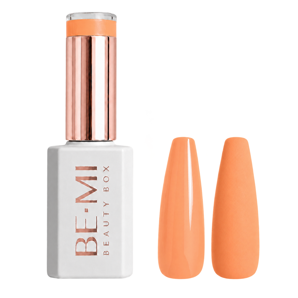 BEMI Creami Habanero O06 bright orange gel polish bottle.