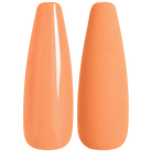 Glossy and matte bright orange nail swatches for BEMI Creami Habanero O06.