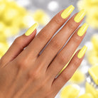 BEMI Creami Lemonade O19 nails in a color photo.
