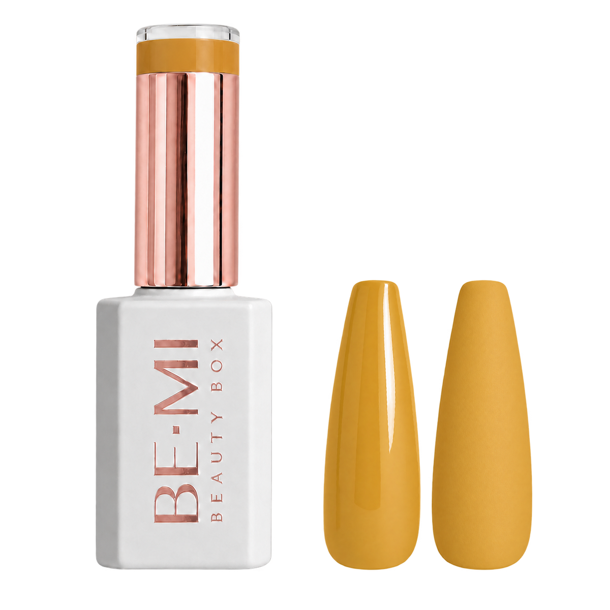 BEMI Creami Marigold O22 warm golden orange gel polish bottle.