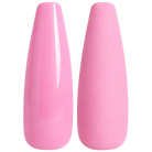 Glossy and matte bright sheer pink nail swatches for BEMI Creami Pinky Promise CR106.