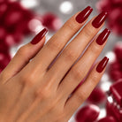 BEMI Creami Rouge R03 nails in a color photo.