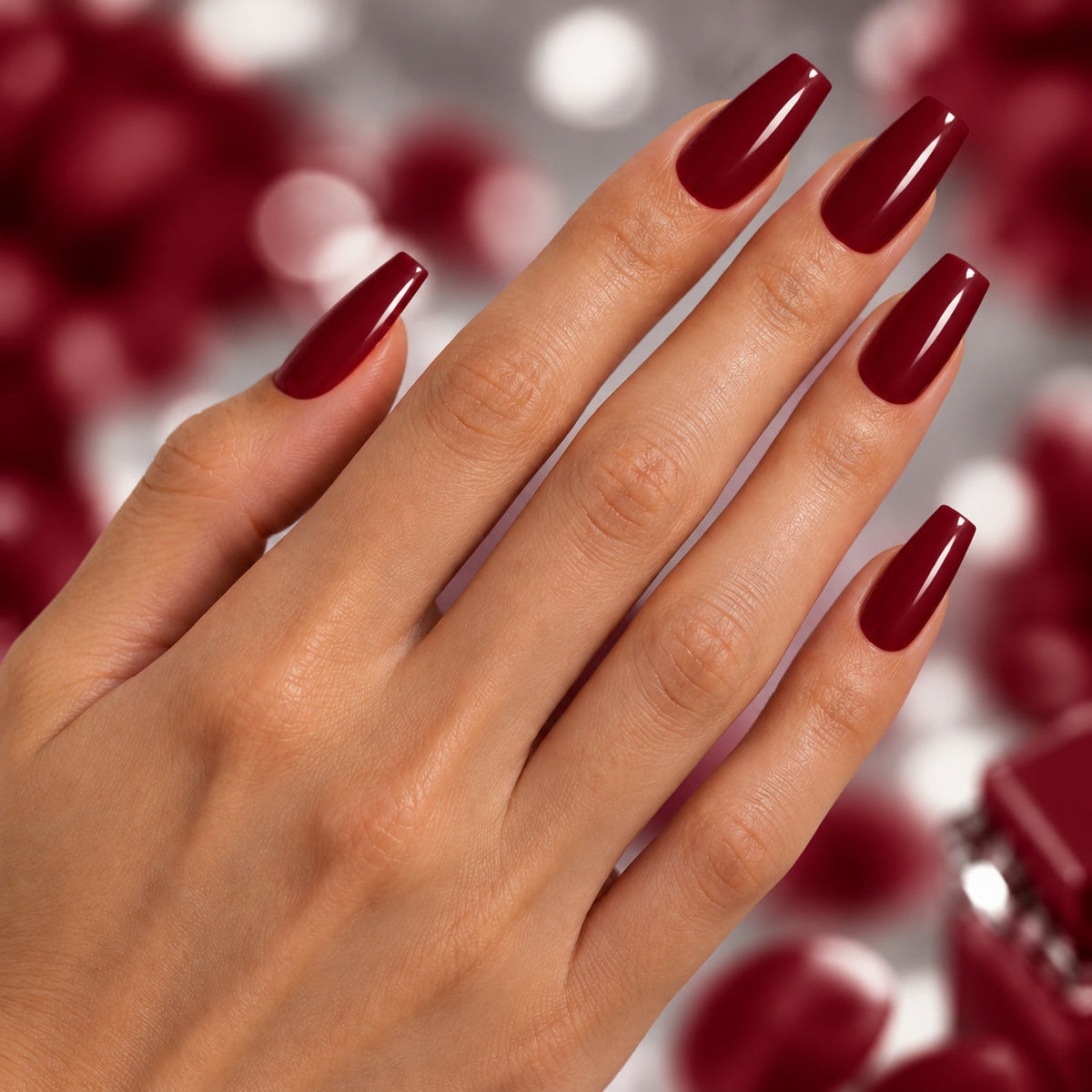 BEMI Creami Roulette R04 nails in a color photo.