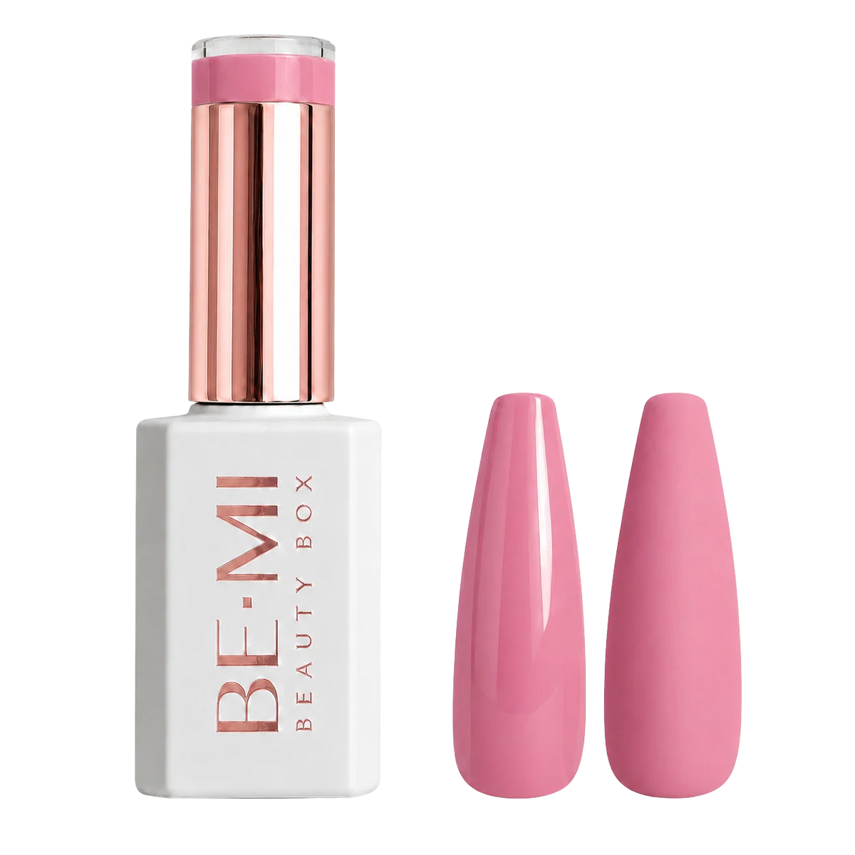 BEMI Creami Soft Launch CR102 sheer rose pink gel polish bottle.