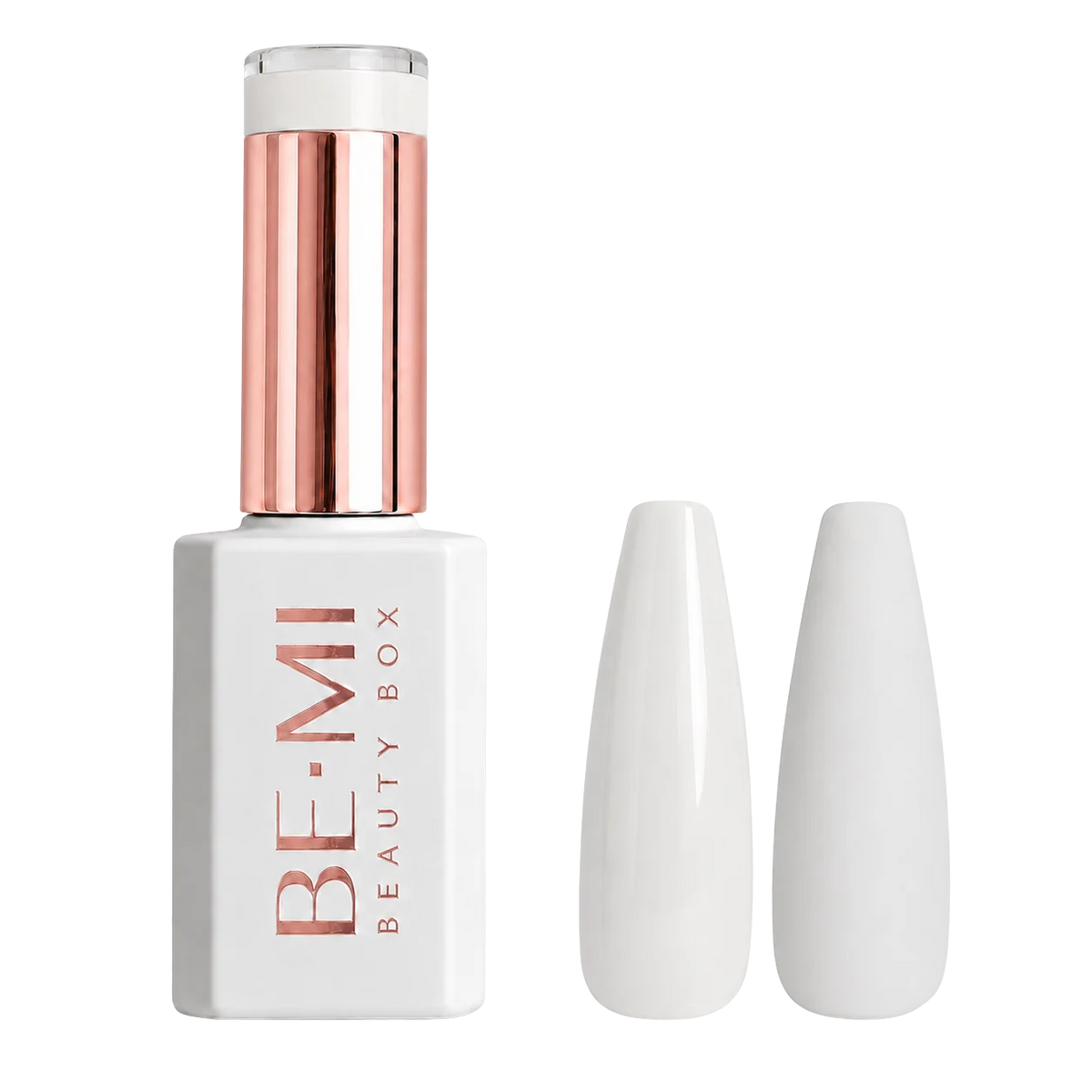 BEMI Creami Spotlight W01 clean opaque white gel polish bottle.