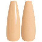 Glossy and matte soft apricot peach nail swatches for BEMI Creami Sundrop P03.