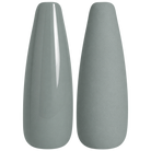 Glossy and matte muted sage-gray green nail swatches for BEMI Creami Tempest P05.