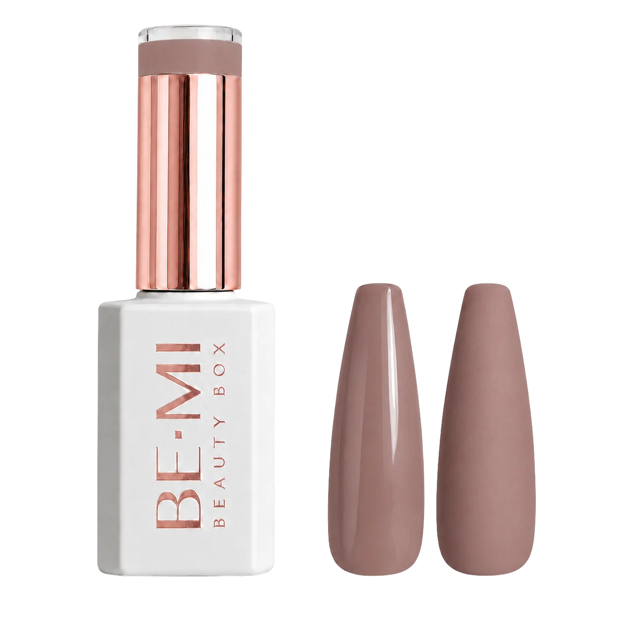 BEMI Creami Tryst N06 muted rose brown gel polish bottle.