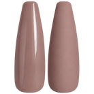 Glossy and matte muted rose brown nail swatches for BEMI Creami Tryst N06.