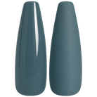 Glossy and matte deep muted teal green nail swatches for BEMI Creami Undertow F02.
