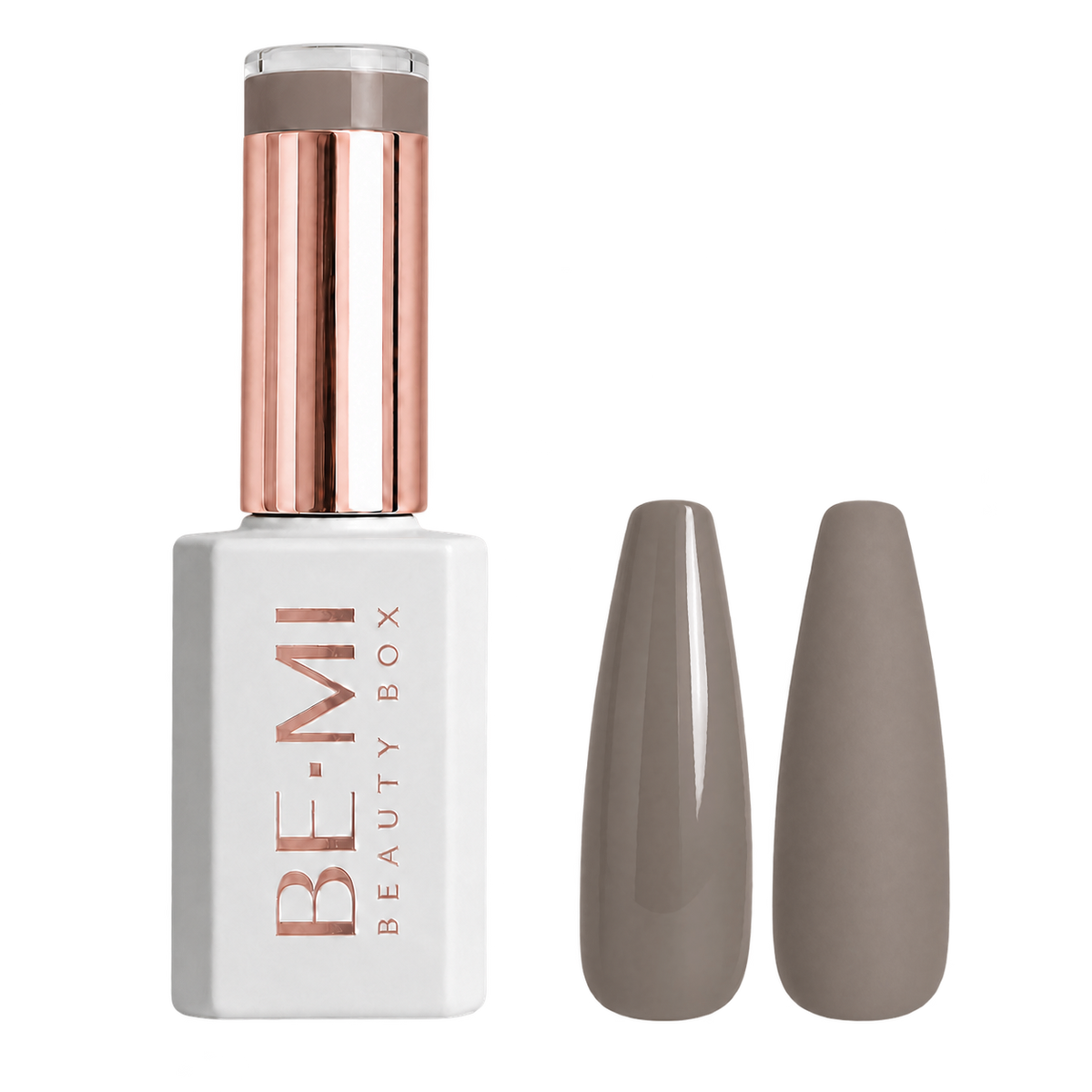 BEMI Creami Velour N08 deep smoky taupe gel polish bottle.