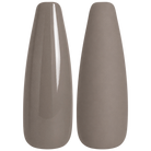 Glossy and matte deep smoky taupe nail swatches for BEMI Creami Velour N08.