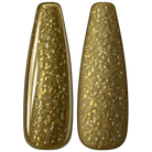 Glossy and matte Antique gold nail swatches for BEMI Metal Leaf Gold.