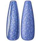 Glossy and matte Periwinkle blue nail swatches for BEMI Metal Leaf Neptune.