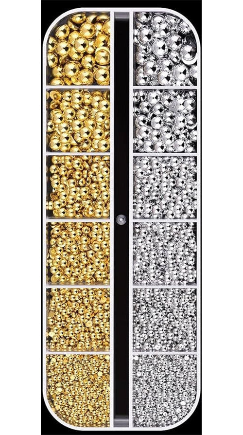Coconoir Beauty Nail Charms Silver / Gold Flatback Nail Pearls nail art charms and embellishments