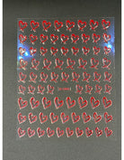 Coconoir Beauty Nail Decal 3D Heart Red nail decal sheet