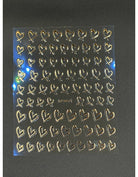 Coconoir Beauty Nail Decal 3D Heart Gold nail decal sheet