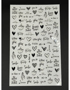 Coconoir Beauty Nail Decal Valentines Black #1 nail decal sheet