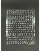 Coconoir Beauty Nail Decal Letters Silver nail decal sheet