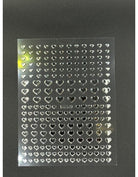 Coconoir Beauty Nail Decal 3D Silver Hearts nail decal sheet