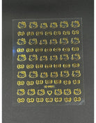 Coconoir Beauty Nail Decal Kitty with Gold Bow nail decal sheet