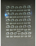 Coconoir Beauty Nail Decal Kitty with Silver Bow nail decal sheet
