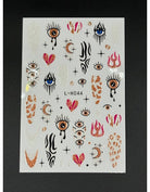Coconoir Beauty Nail Decal Evil Eye Cheetah nail decal sheet