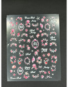 Coconoir Beauty Nail Decal Shells and Bows nail decal sheet