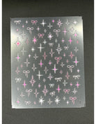 Coconoir Beauty Nail Decal Stars and Bows nail decal sheet