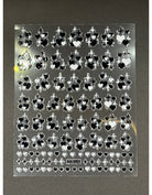 Coconoir Beauty Nail Decal Stars & Hearts Black/White nail decal sheet