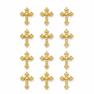 Coconoir Beauty gold Gothic cross nail charms 12-piece pack