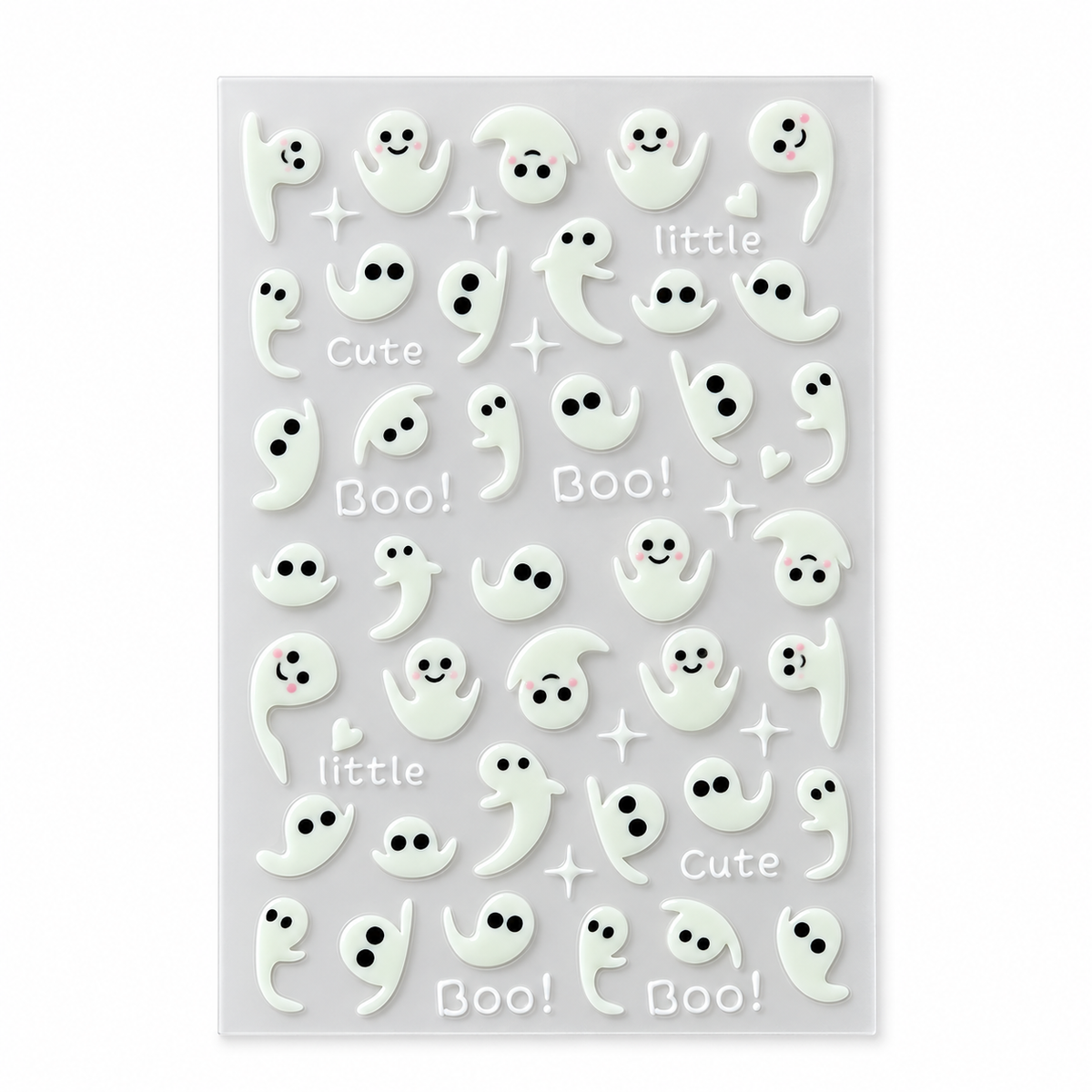 Coconoir Beauty glow-in-the-dark ghost nail decal sheet
