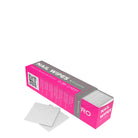 A box of RO Nail Wipes with two white square wipes in front, shown on a plain white background.